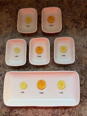 Rae Dunn Fruit Platter/Dip Dishes